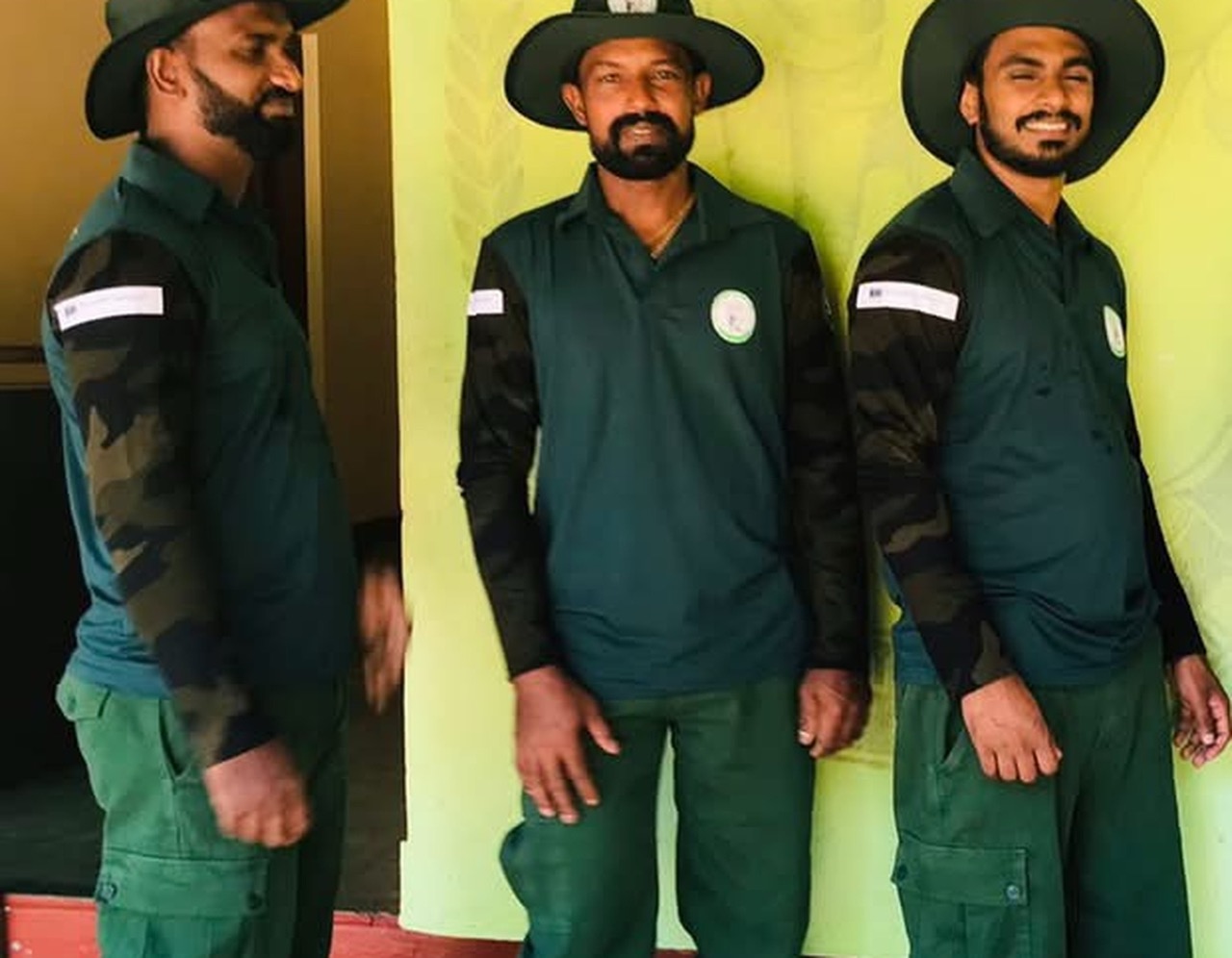 Park officials in uniform at Udawalawe National Park, Sri Lanka